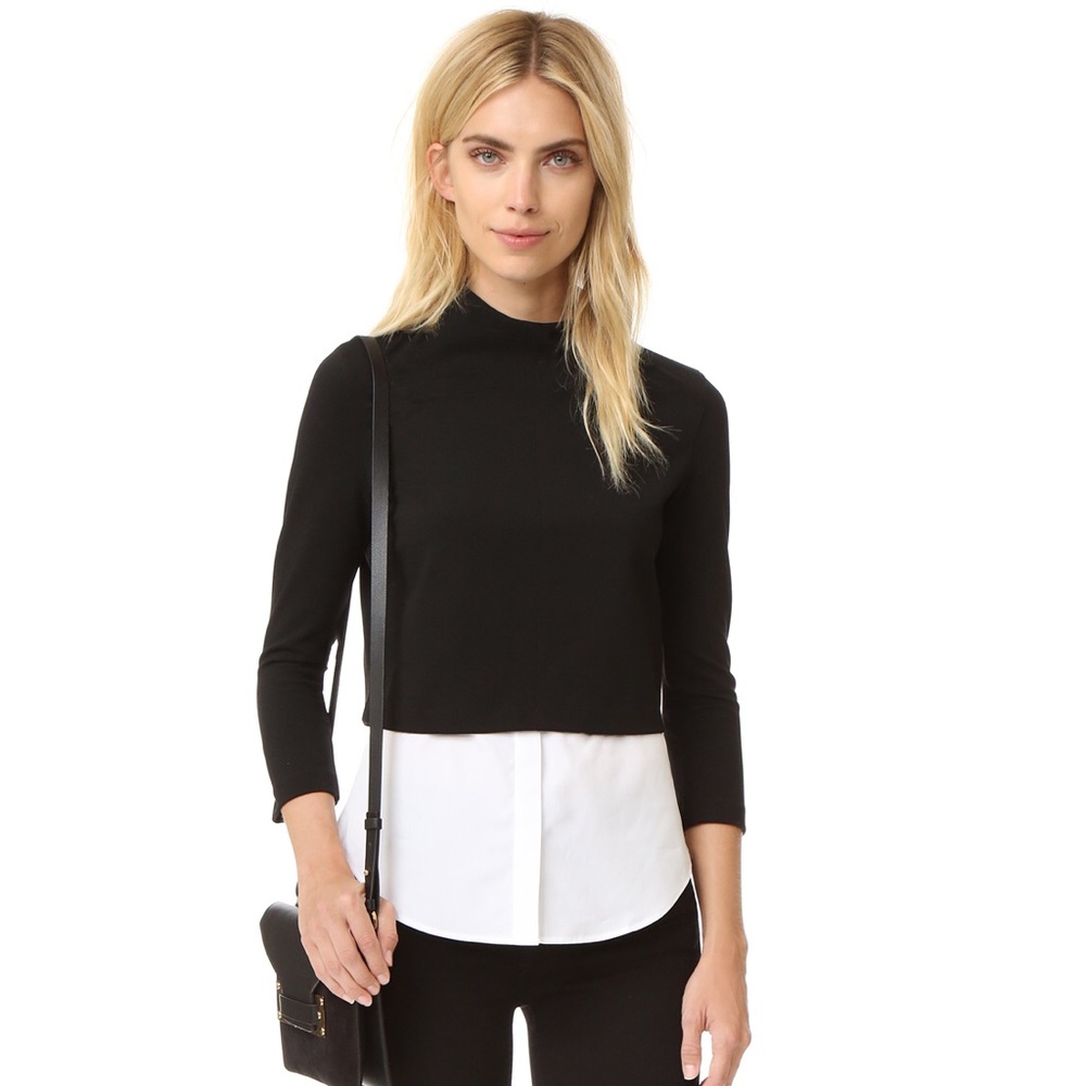 Theory Gracila top, black, size M
